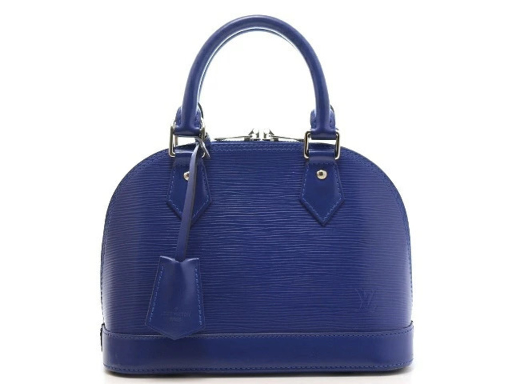LOUIS VUITTON Alma 2way Shoulder Bag Epi Leather Blue
